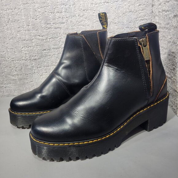 Dr Martens Rometty II Women's Size US 11 Black Leather Platform Chelsea Boots. - Picture 5 of 12